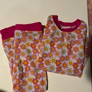Floral Kids Pajamas - Pink and Orange
